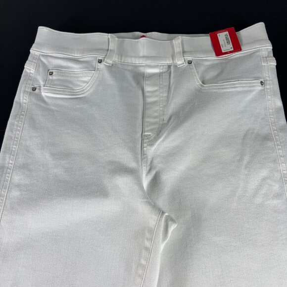Spanx Jeans Women's Extra Large Pull On Kick Flare High Rise White Stretch Denim - Picture 2 of 16